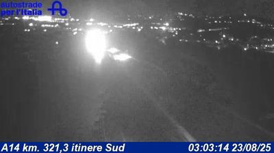 Preview delle webcam di Alba Adriatica: A14 km. 321,3 itinere Sud