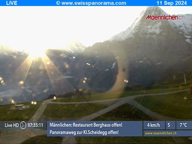 Grindelwald: Männlichen, Blick zur Jungfrau