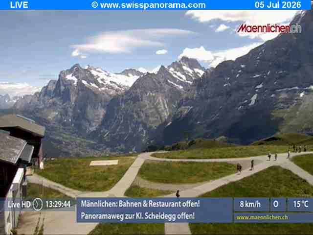 Grindelwald › Südosten: Männlichen, Blick zur Jungfrau