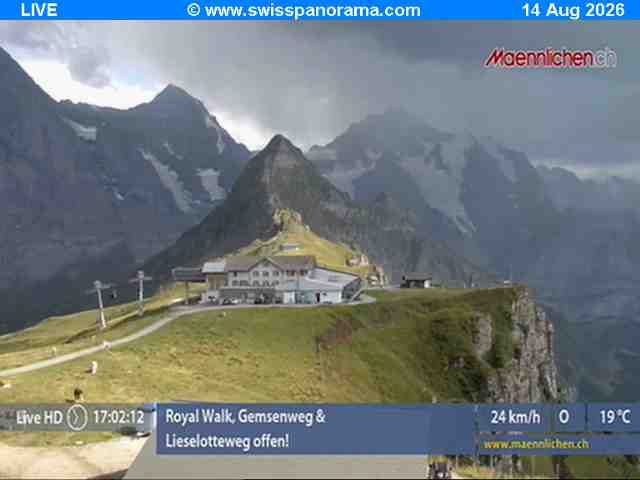 Grindelwald › Südosten: Männlichen, Blick zur Jungfrau