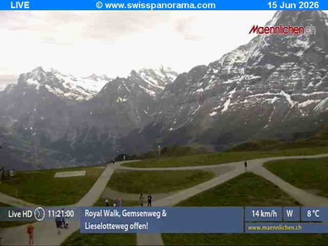 Grindelwald › Südosten: Männlichen, Blick zur Jungfrau