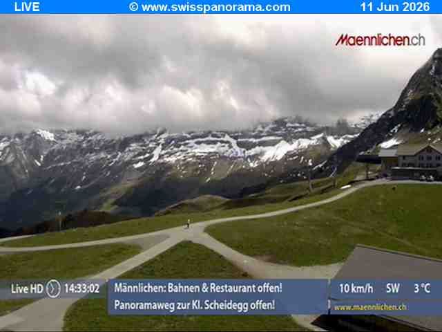 Grindelwald › Südosten: Männlichen, Blick zur Jungfrau