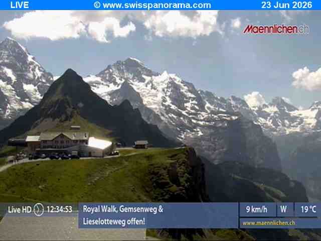 Grindelwald › Südosten: Männlichen, Blick zur Jungfrau
