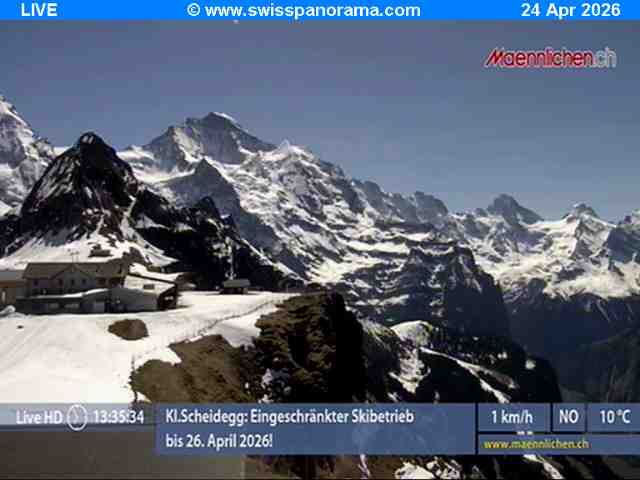 Grindelwald: Männlichen, Blick zur Jungfrau