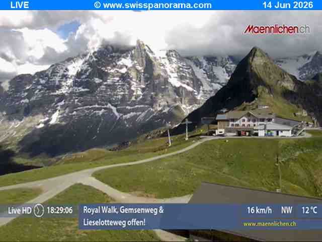 Grindelwald › Südosten: Männlichen, Blick zur Jungfrau