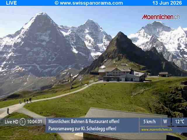 Grindelwald › Südosten: Männlichen, Blick zur Jungfrau