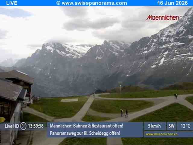 Grindelwald › Südosten: Männlichen, Blick zur Jungfrau