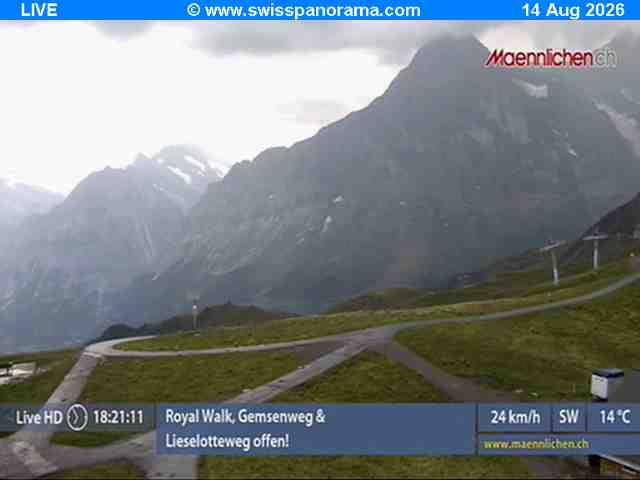 Grindelwald › Südosten: Männlichen, Blick zur Jungfrau