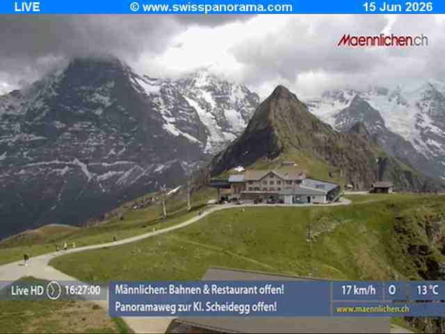 Grindelwald › Südosten: Männlichen, Blick zur Jungfrau