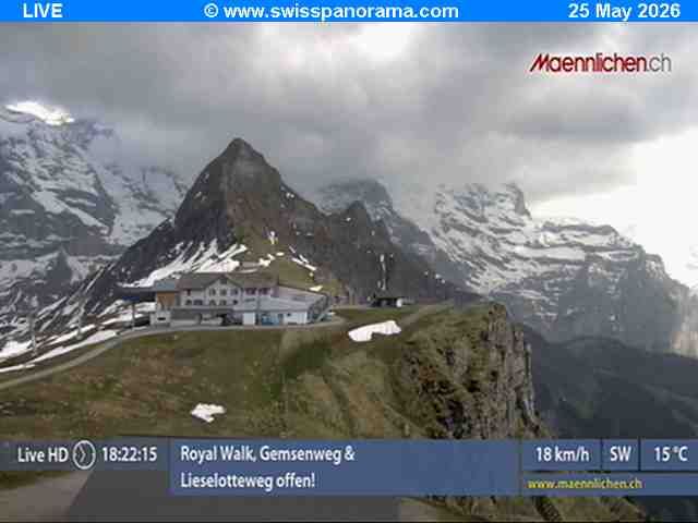 Grindelwald: Männlichen, Blick zur Jungfrau