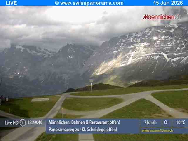 Grindelwald › Südosten: Männlichen, Blick zur Jungfrau