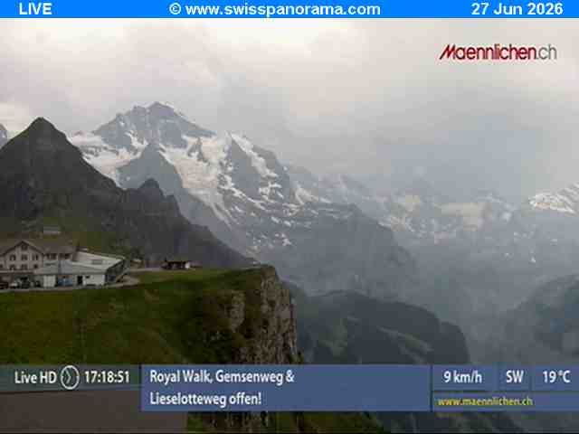 Grindelwald › Südosten: Männlichen, Blick zur Jungfrau