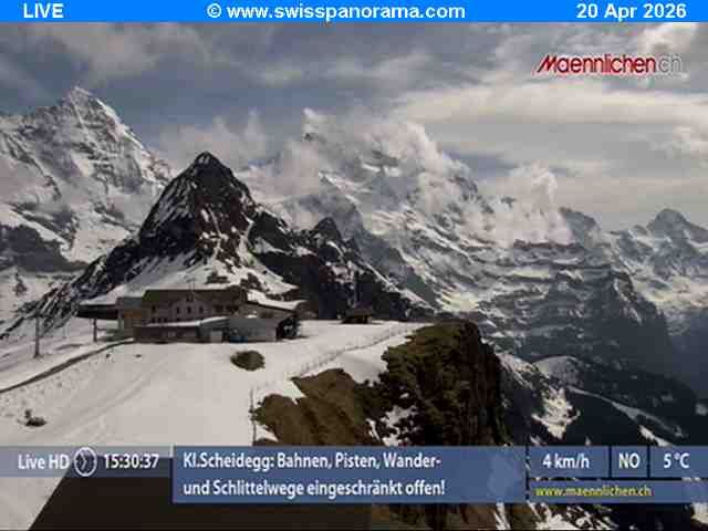 Grindelwald: Männlichen, Blick zur Jungfrau