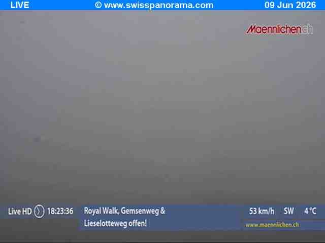 Grindelwald › Südosten: Männlichen, Blick zur Jungfrau