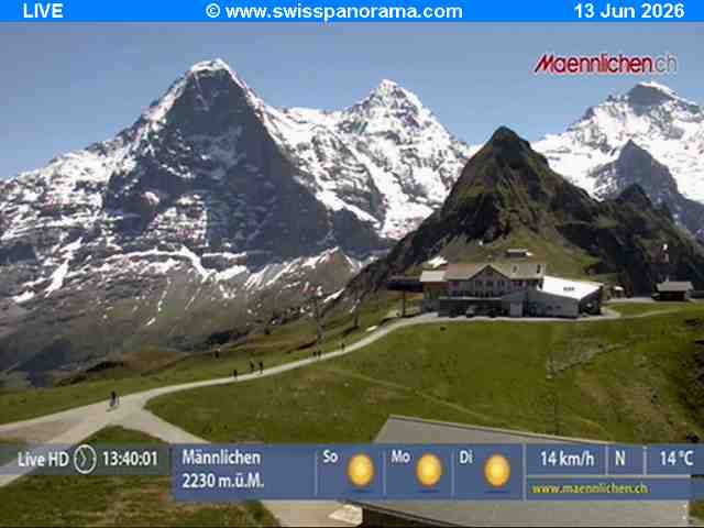 Grindelwald › Südosten: Männlichen, Blick zur Jungfrau