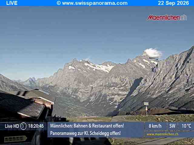Grindelwald › Südosten: Männlichen, Blick zur Jungfrau
