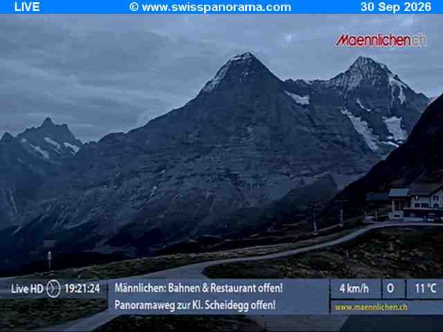 Grindelwald › Südosten: Männlichen, Blick zur Jungfrau