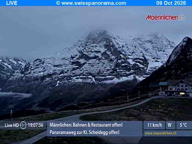 Grindelwald › Südosten: Männlichen, Blick zur Jungfrau