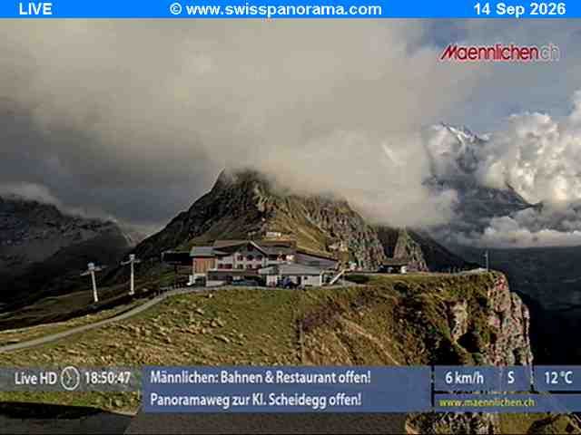 Grindelwald › Südosten: Männlichen, Blick zur Jungfrau