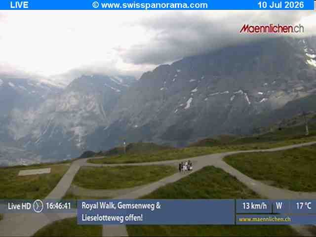 Grindelwald › Südosten: Männlichen, Blick zur Jungfrau