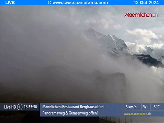 Grindelwald: Männlichen, Blick zur Jungfrau