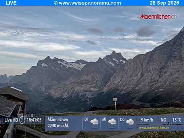 Grindelwald › Südosten: Männlichen, Blick zur Jungfrau