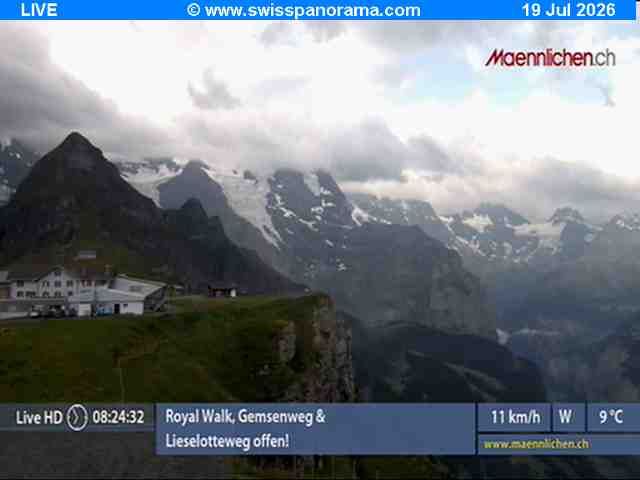 Grindelwald › Südosten: Männlichen, Blick zur Jungfrau
