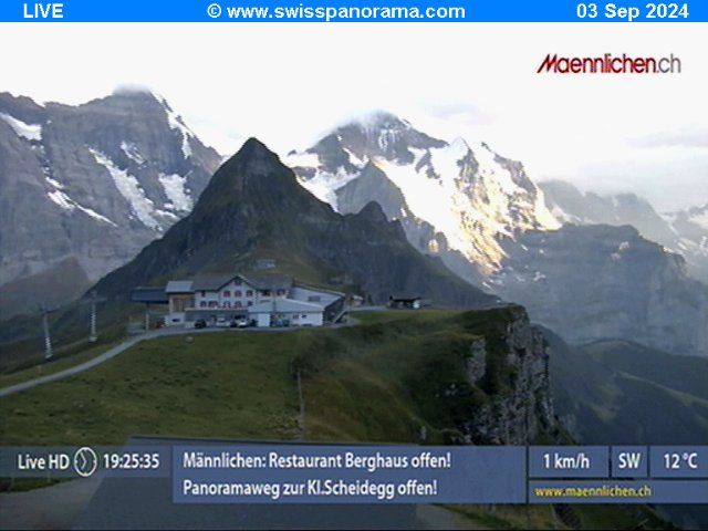 Grindelwald: Männlichen, Blick zur Jungfrau