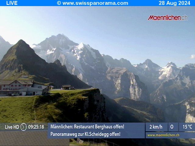 Grindelwald: Männlichen, Blick zur Jungfrau