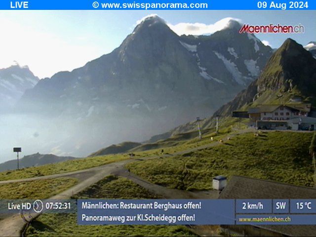 Grindelwald: Männlichen, Blick zur Jungfrau