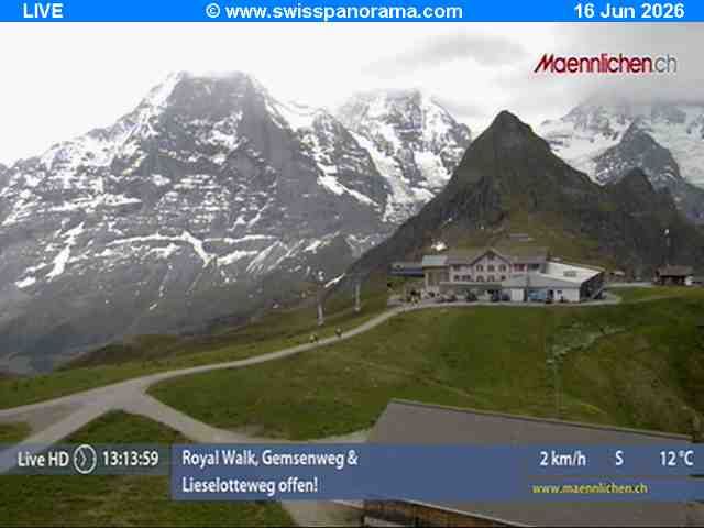 Grindelwald › Südosten: Männlichen, Blick zur Jungfrau