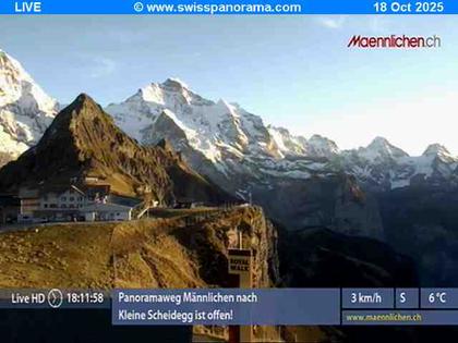 Grindelwald: Männlichen, Blick zur Jungfrau