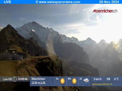 Grindelwald: Männlichen, Blick zur Jungfrau