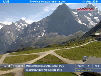 Grindelwald: Männlichen, Blick zur Jungfrau