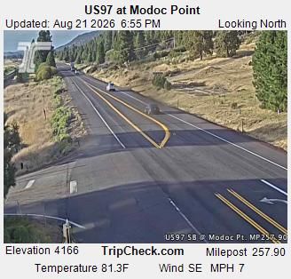 Traffic Cam Chiloquin: US 97 at Modoc Point