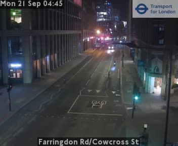Traffic Cam City of London: Farringdon Rd/Cowcross St
