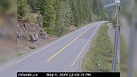 Bridal Falls › East: Hwy 28, (Gold River Hwy), at Crest Lake, about 14 km east of Gold River, looking east - Day time