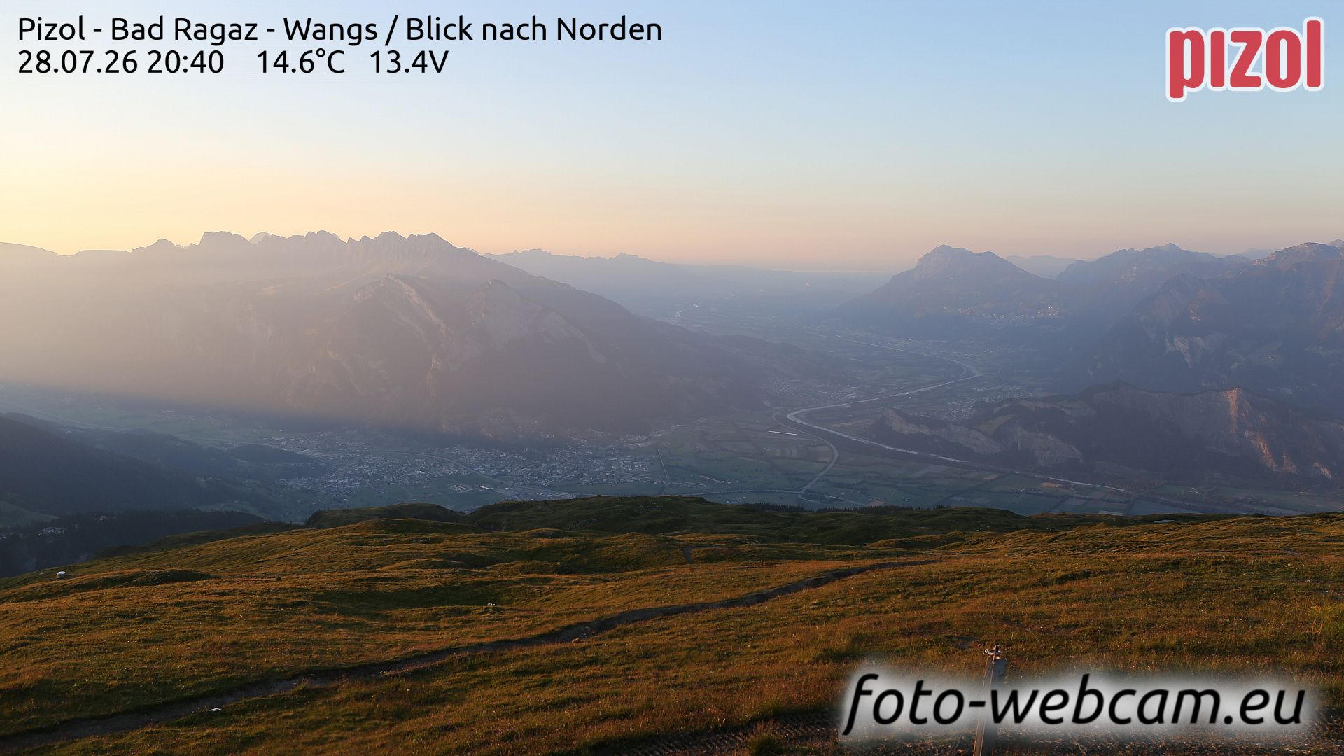 Pfäfers: Pizol - Bad Ragaz - Wangs - Blick nach Norden