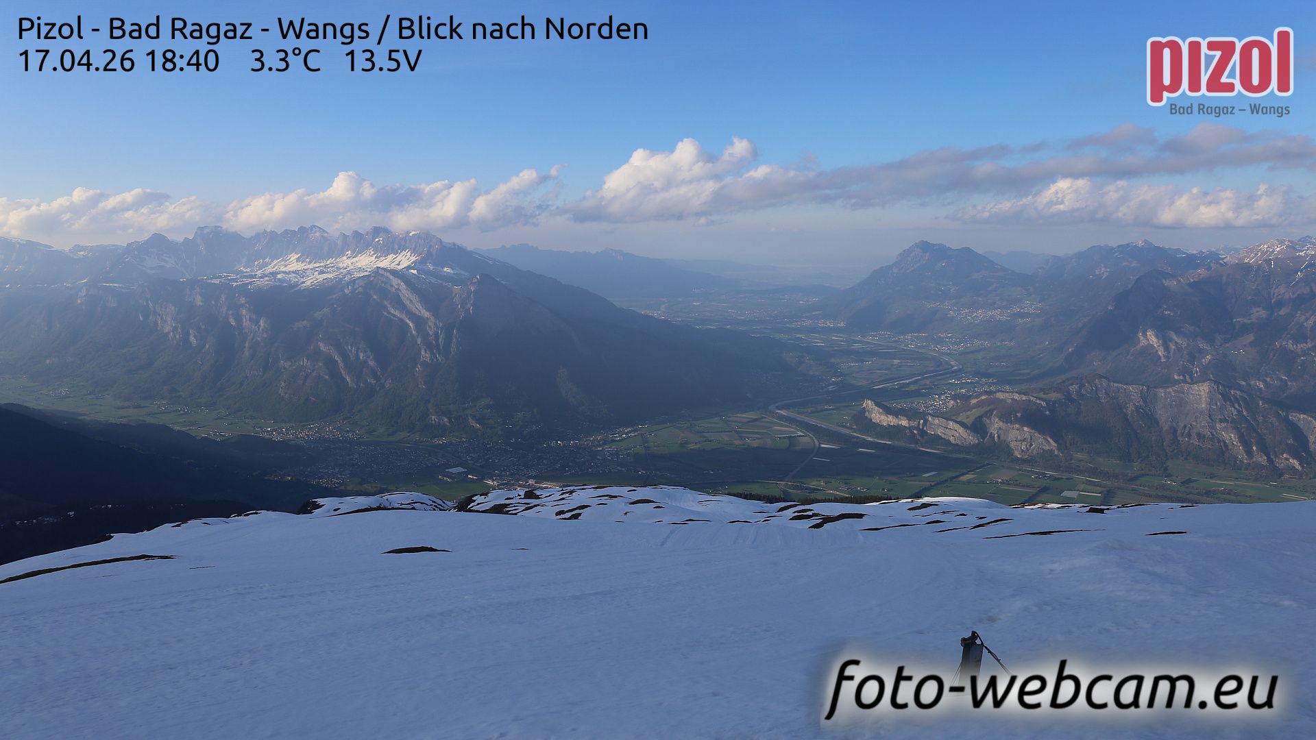 Pfäfers: Pizol - Bad Ragaz - Wangs - Blick nach Norden