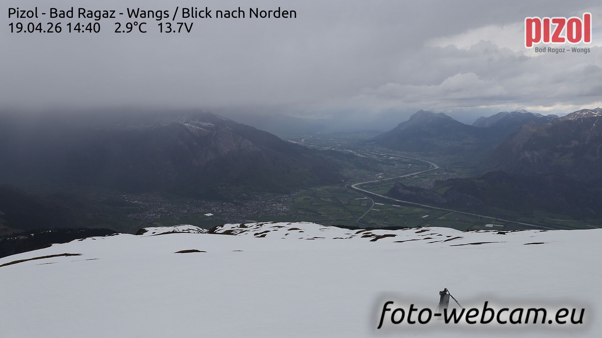 Pfäfers: Pizol - Bad Ragaz - Wangs - Blick nach Norden