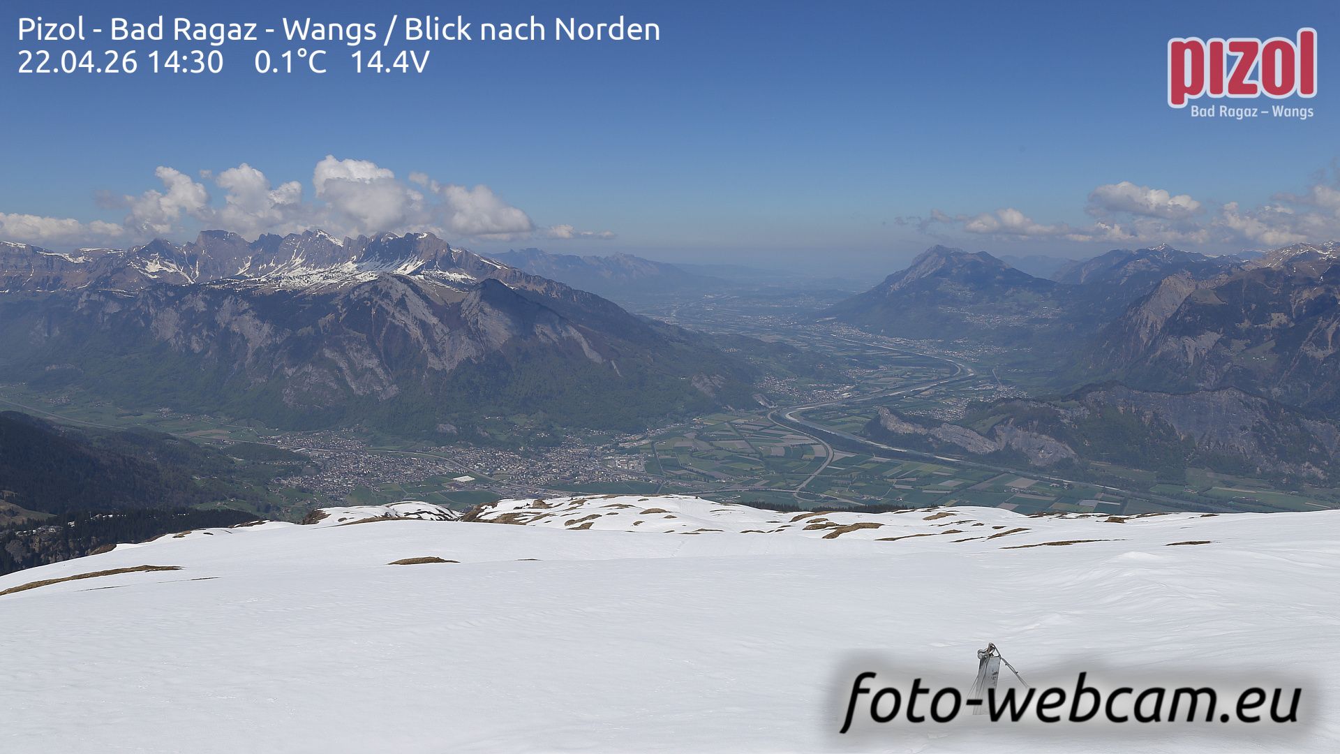 Pfäfers: Pizol - Bad Ragaz - Wangs - Blick nach Norden
