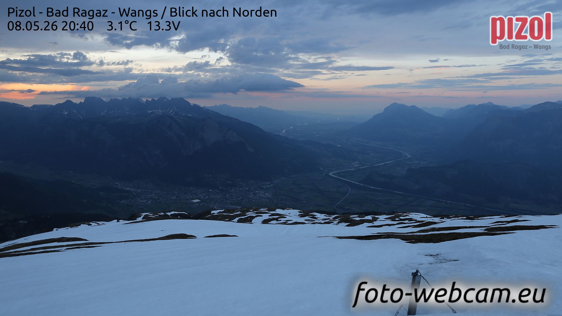 Pfäfers: Pizol - Bad Ragaz - Wangs - Blick nach Norden