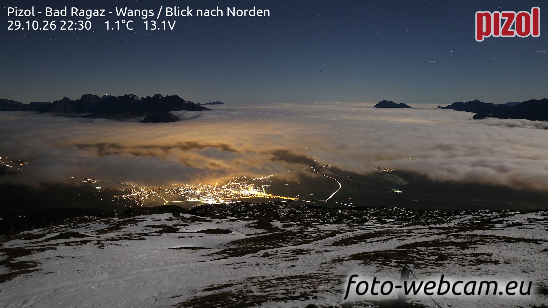 Pfäfers › Norden: Pizol - Bad Ragaz - Wangs - Blick nach Norden