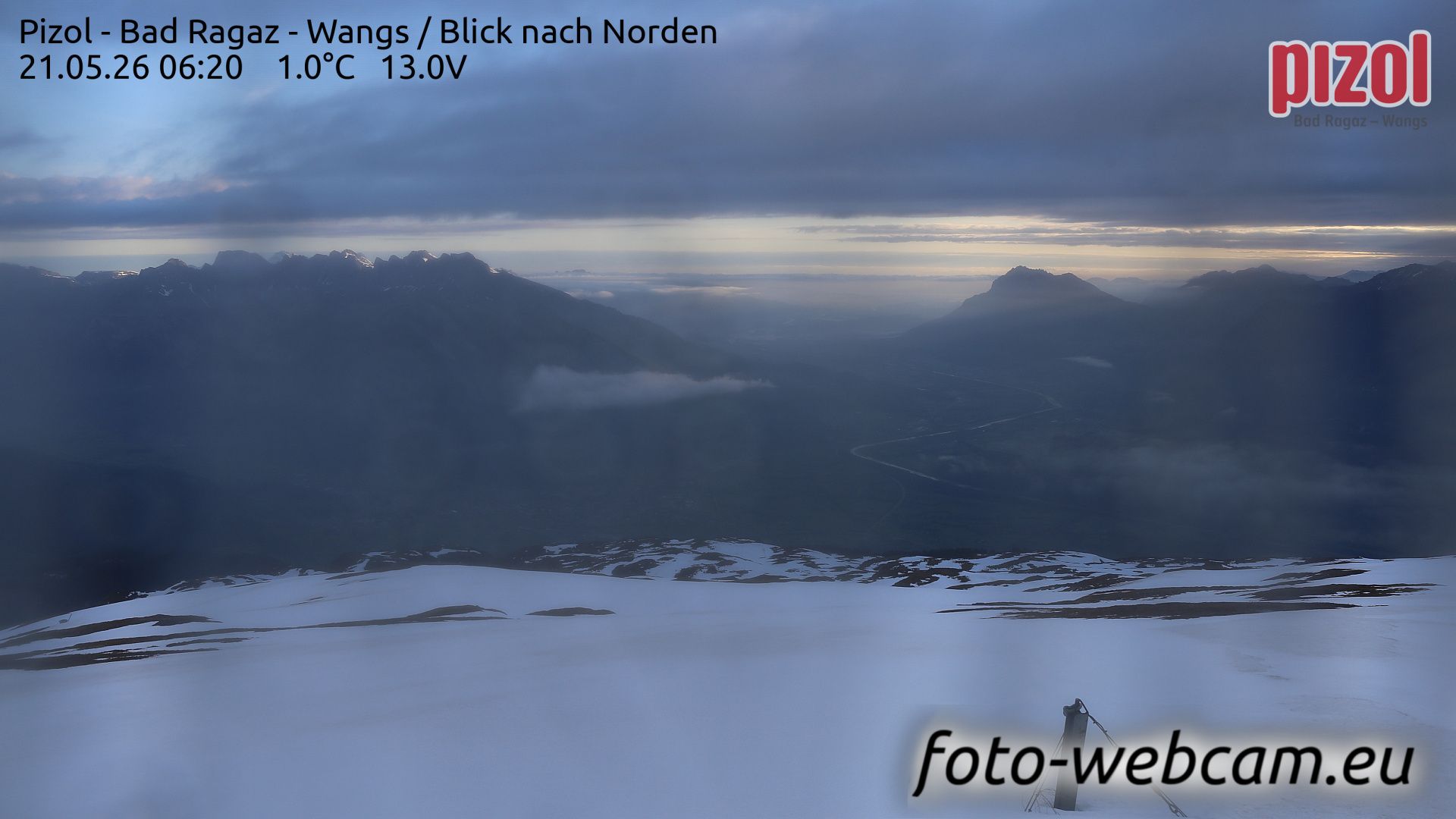 Pfäfers: Pizol - Bad Ragaz - Wangs - Blick nach Norden