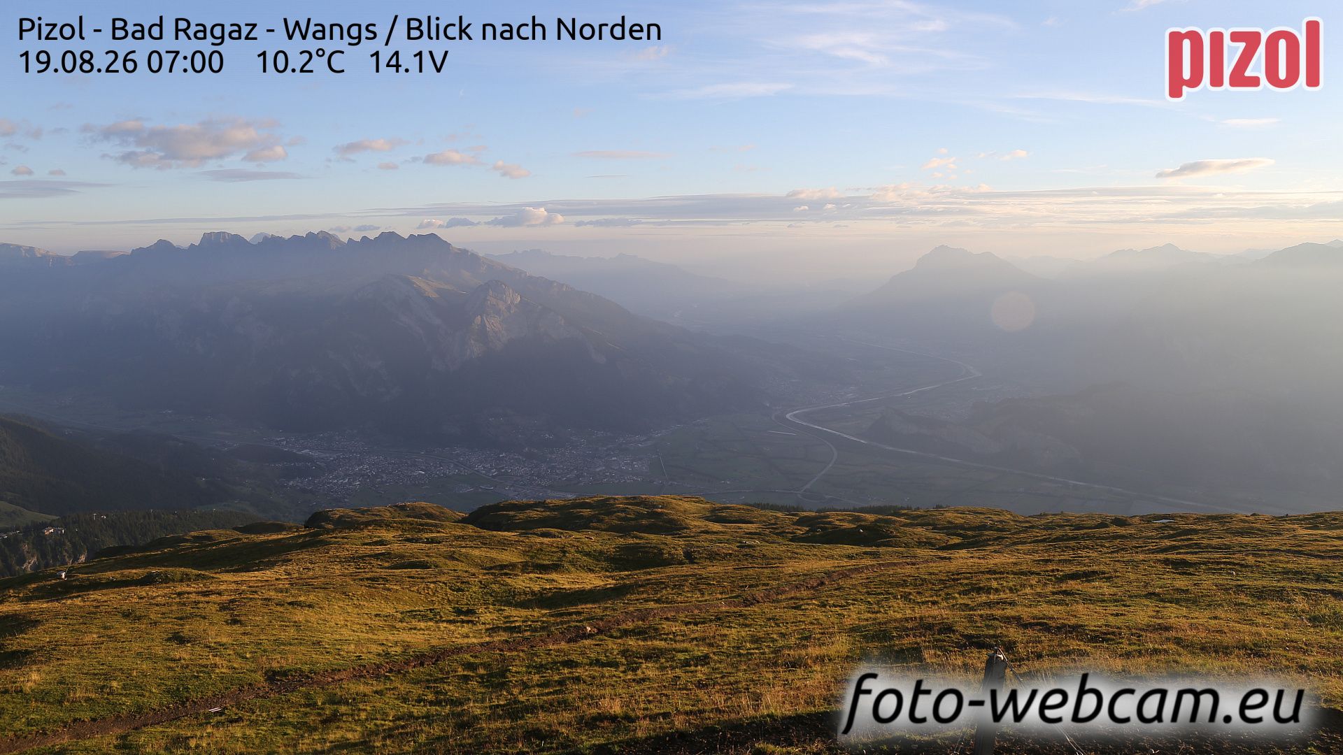 Pfäfers: Pizol - Bad Ragaz - Wangs - Blick nach Norden