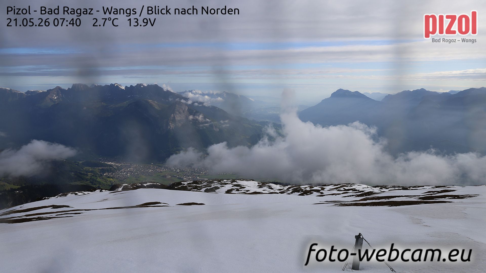 Pfäfers: Pizol - Bad Ragaz - Wangs - Blick nach Norden