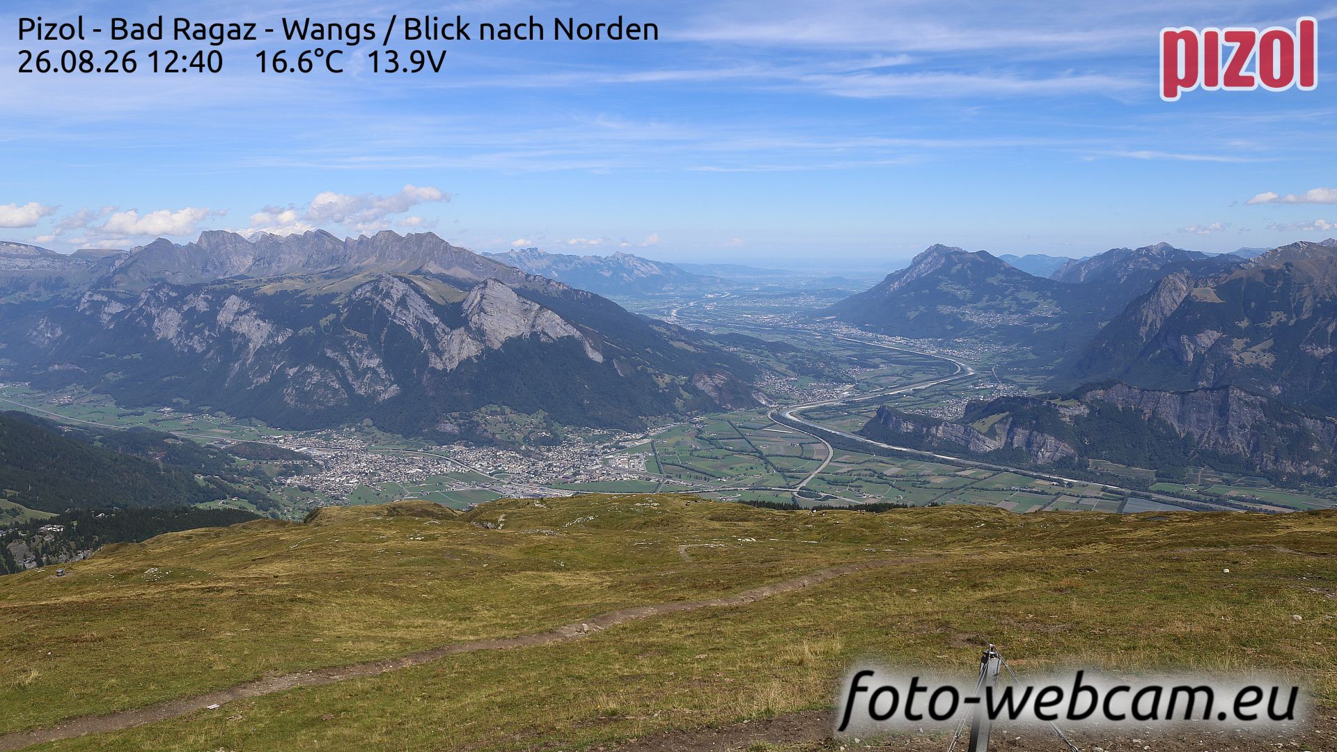 Pfäfers › Norden: Pizol - Bad Ragaz - Wangs - Blick nach Norden