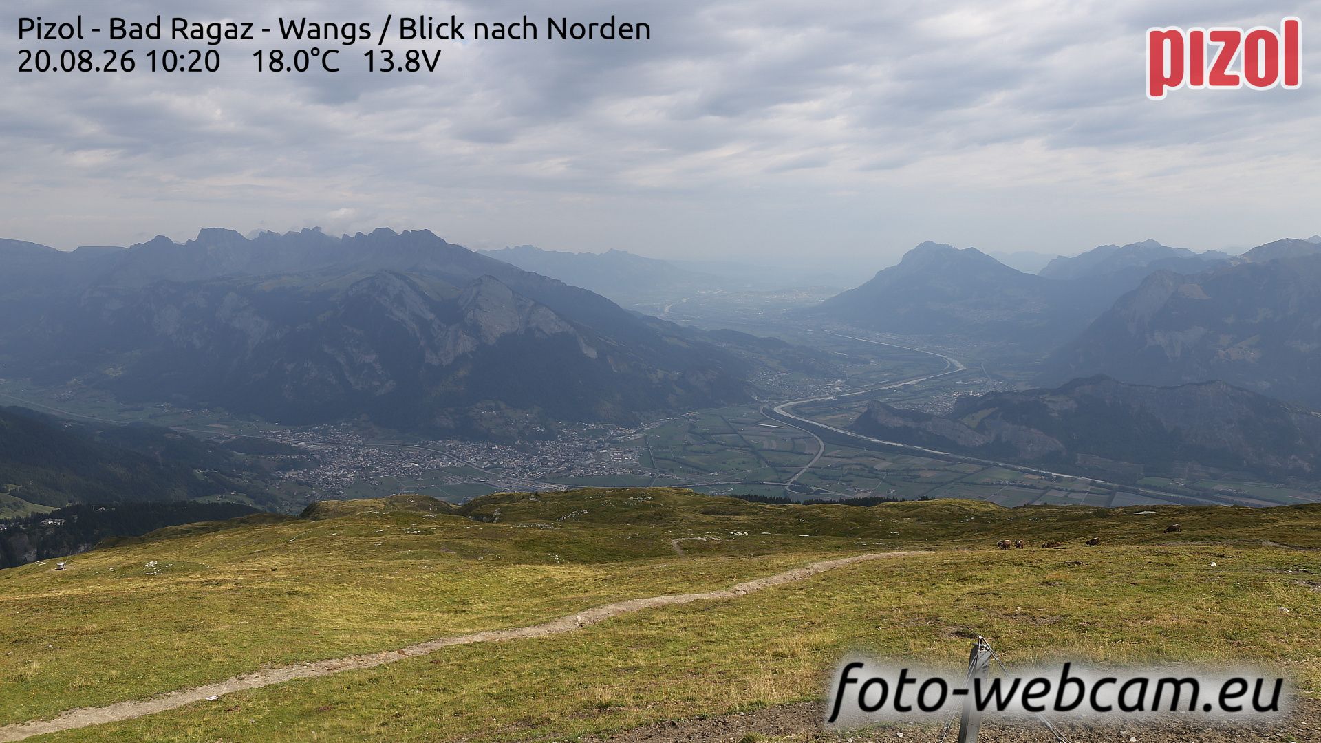 Pfäfers: Pizol - Bad Ragaz - Wangs - Blick nach Norden