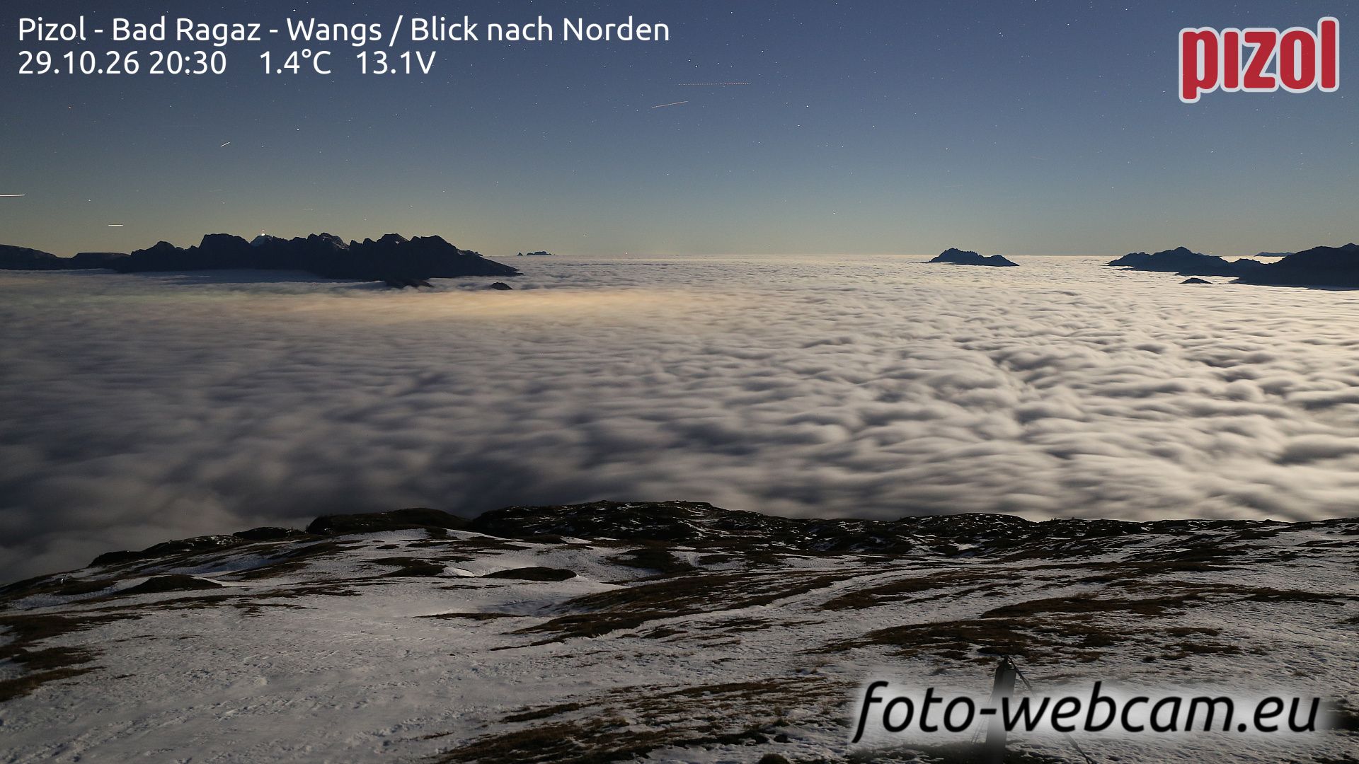 Pfäfers › Norden: Pizol - Bad Ragaz - Wangs - Blick nach Norden