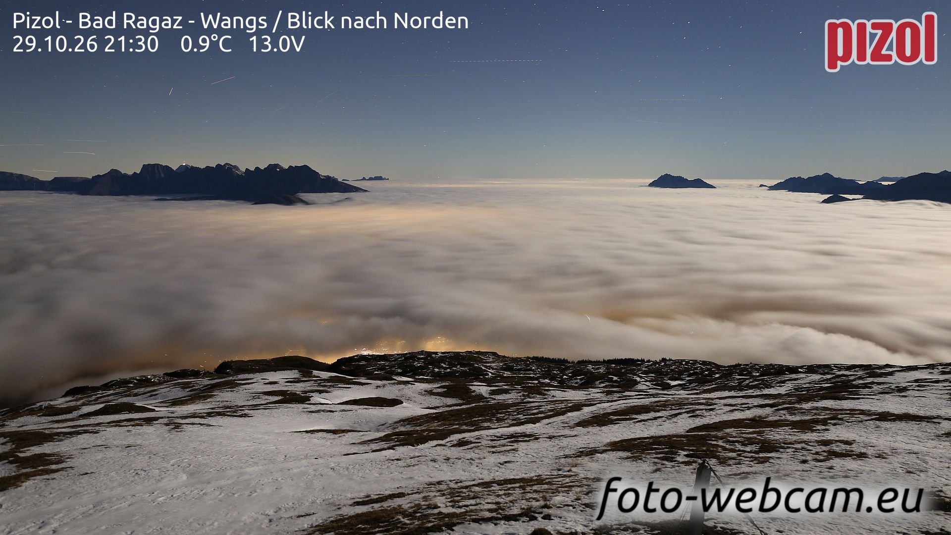 Pfäfers › Norden: Pizol - Bad Ragaz - Wangs - Blick nach Norden